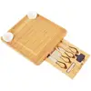 Bamboo Cheese Board and Cutlery Set Unique Bamboo Serving Tray for Wine