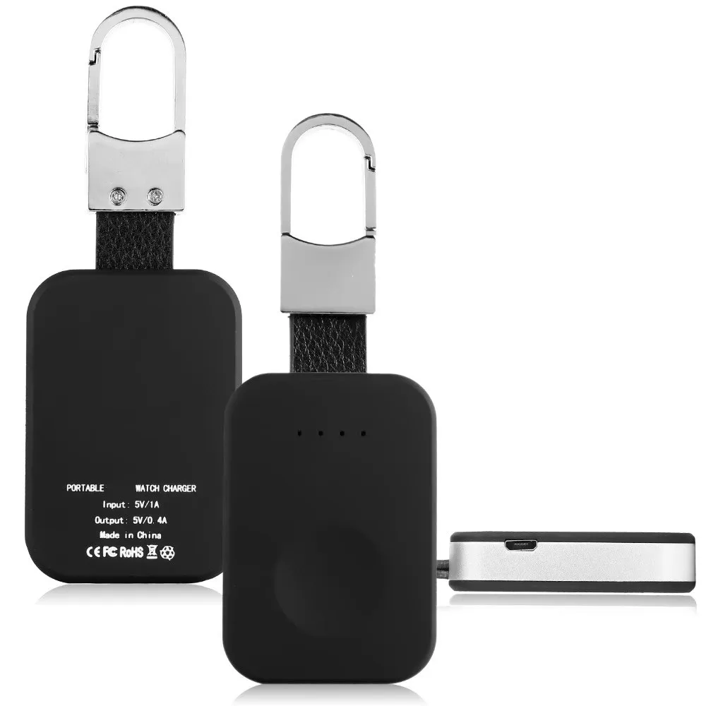 QI Wireless Charger Power Bank for Watch 1 2 3 4 Portable Mini External Battery Pack KeyChain for Apple Watch Wireless Charger - ANKUX.COM