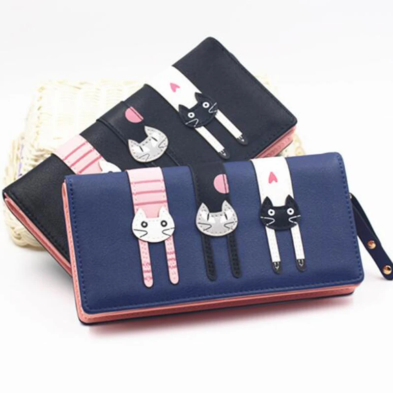 

shopping passport woman wallet cat, 10 colors in storage and custom color is workable