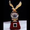 New souvenirs metal Eagle crystal rolling ball with clock decorations