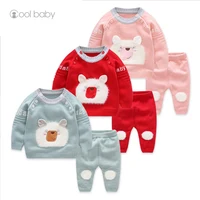 

2019 popular cartoon bear thick yarn knit cardigan cardigan sweater