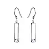 Jewelry 925 Silver Bar Big Vintage Engraved Brand Personalized Name Earring