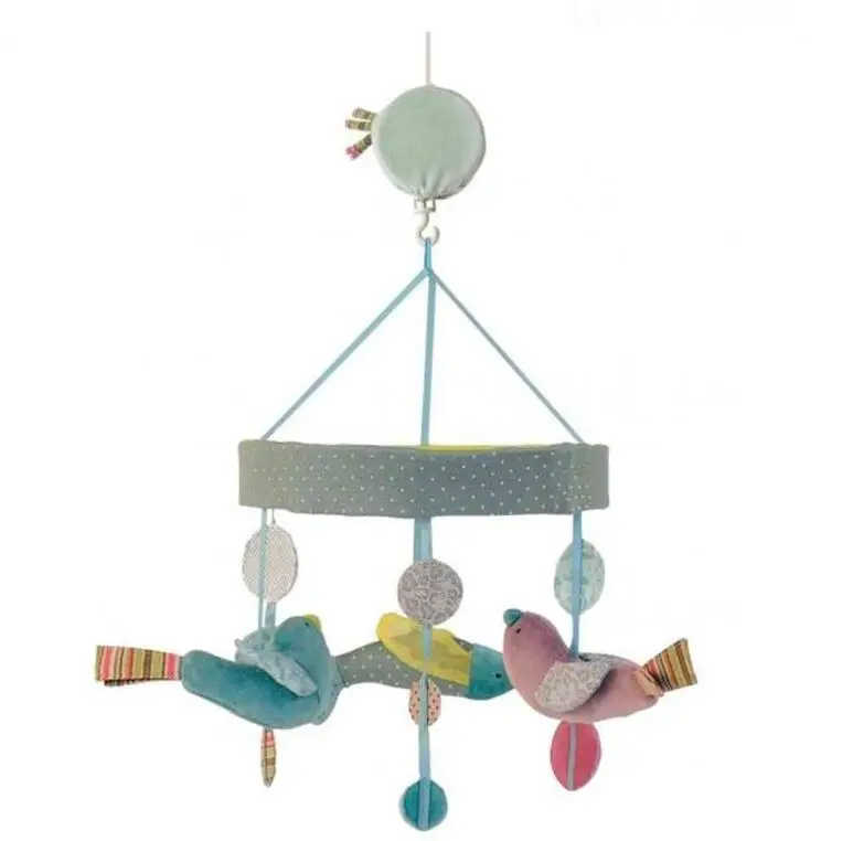 Baby Lovely Soft Bed Hanging Bird Toy Baby Electric Rotating Crib