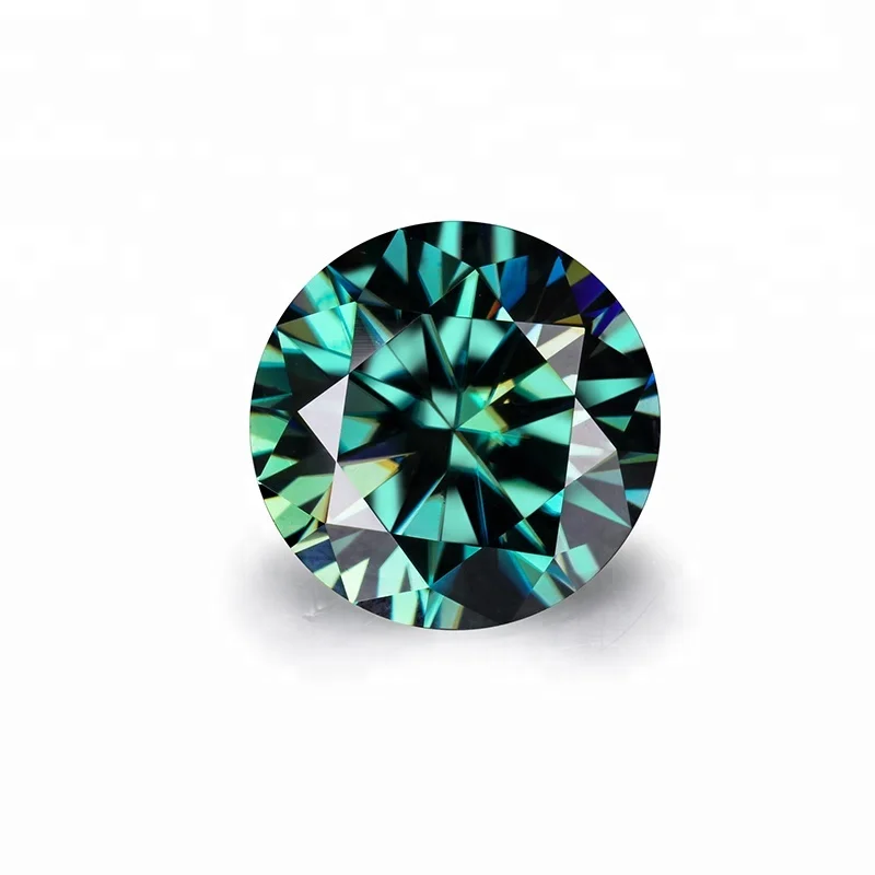 

Starsgem Factory price green 6.5mm round excellent diamond cut loose moissanite diamonds