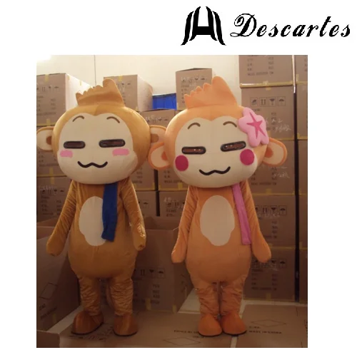 

Unisex ferstival dress couple adult monkey mascot costume for outdoor events