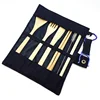 Travel Set Eco-friendly Wooden Outdoor Portable Utensils Zero Waste Bamboo Cutlery