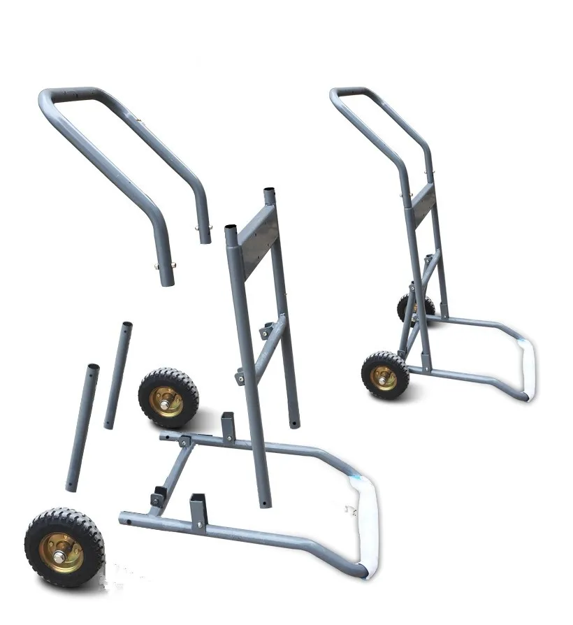 Chariot Transport Moteur Hors-Bord Pliable - Support Jusqu'à 30CV - Roues Caoutchouc