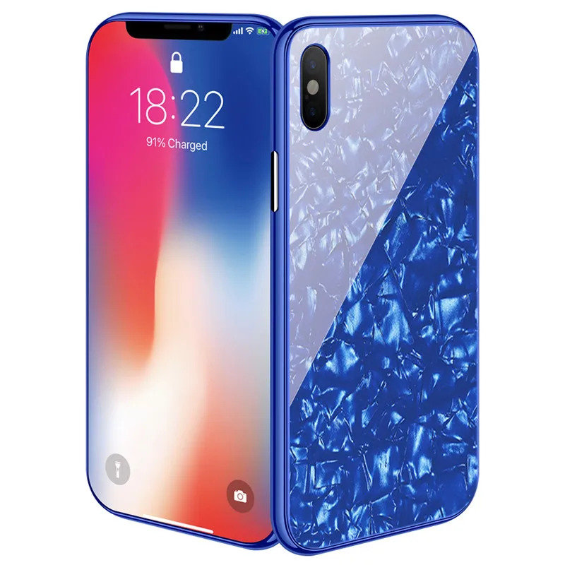 

Ultra thin Factory Price Porcelain Hard PC Colorful Back case for iphone X XS magnetic adsorption phone case, 5 colors