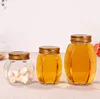 500g glass honey bottle glass honey jar glass container with tinplate