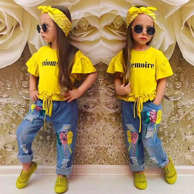 

2019 Bulk Wholesale Pretty Kids Clothing Set Baby Girls Rose Embroidery Outfit Fashion Children Clothes, As shows