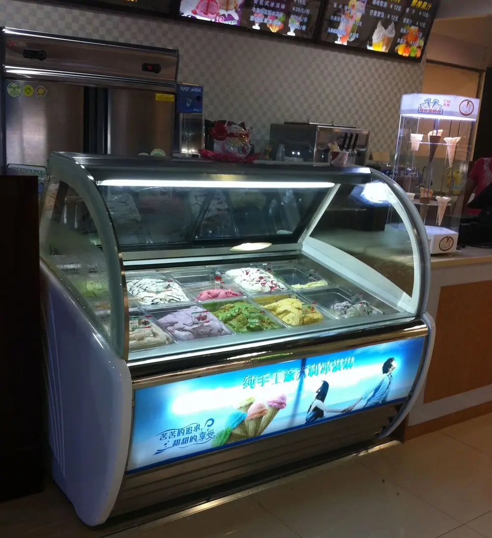 ice cream freezer display