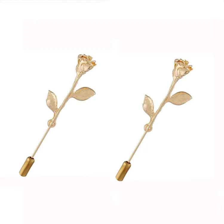 

Brooches in Bulk Alloy Rose flower Hijab Safety Pin, Gold;silver