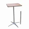 24"x24" square cocktail table with 30" & 42" poles