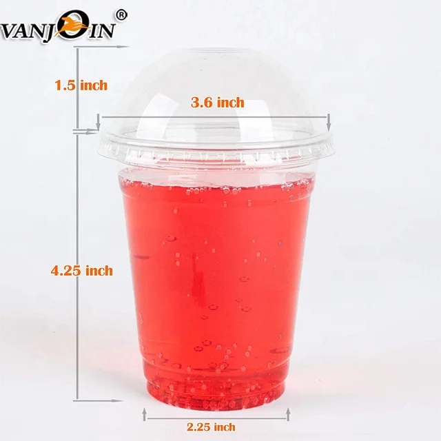 Plastic Cups Disposable Demitasse Cup With Flat Lids For Cold Drinks ...