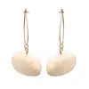 Fashion 2019 New Design White Paua Shell Gold Wire Wrap Drop Earring Fow Women