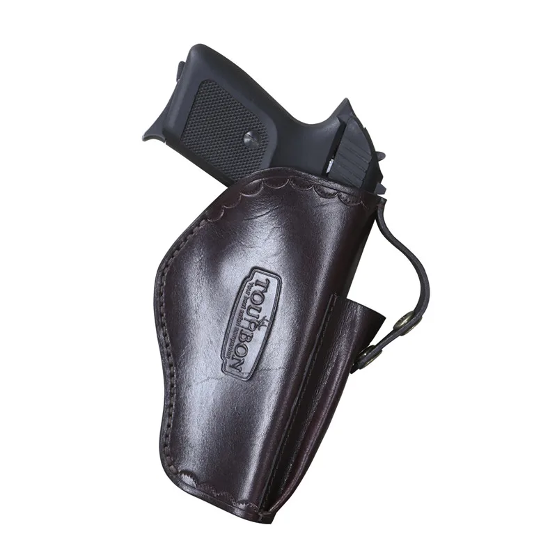 

Top Grain Genuine Leather Tactical Pistol Holster, Vintage brown, other colors are also acceptable