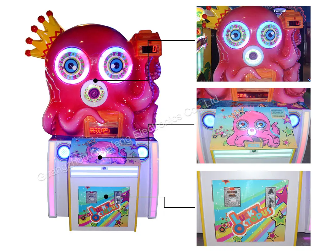 Qingfeng new arrival  Lucky octopus kids lottery game machine