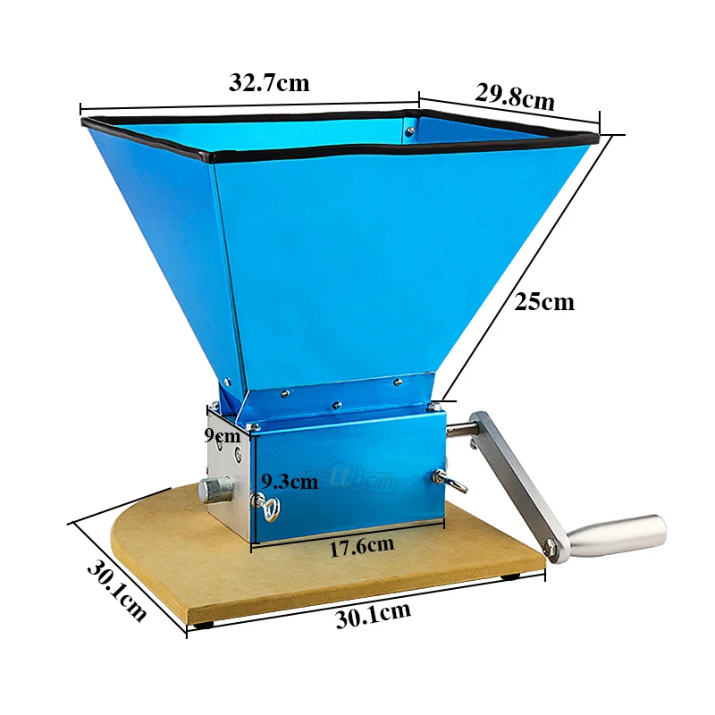 Stainless Steel 3 Rollers Barley Malt Mill Crusher Grain Mill Portable