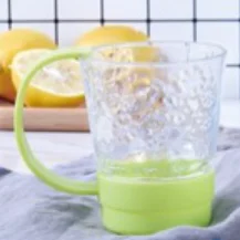
Glass tea coffee cup with plastic handle 200ML top quality tea coffee cup 