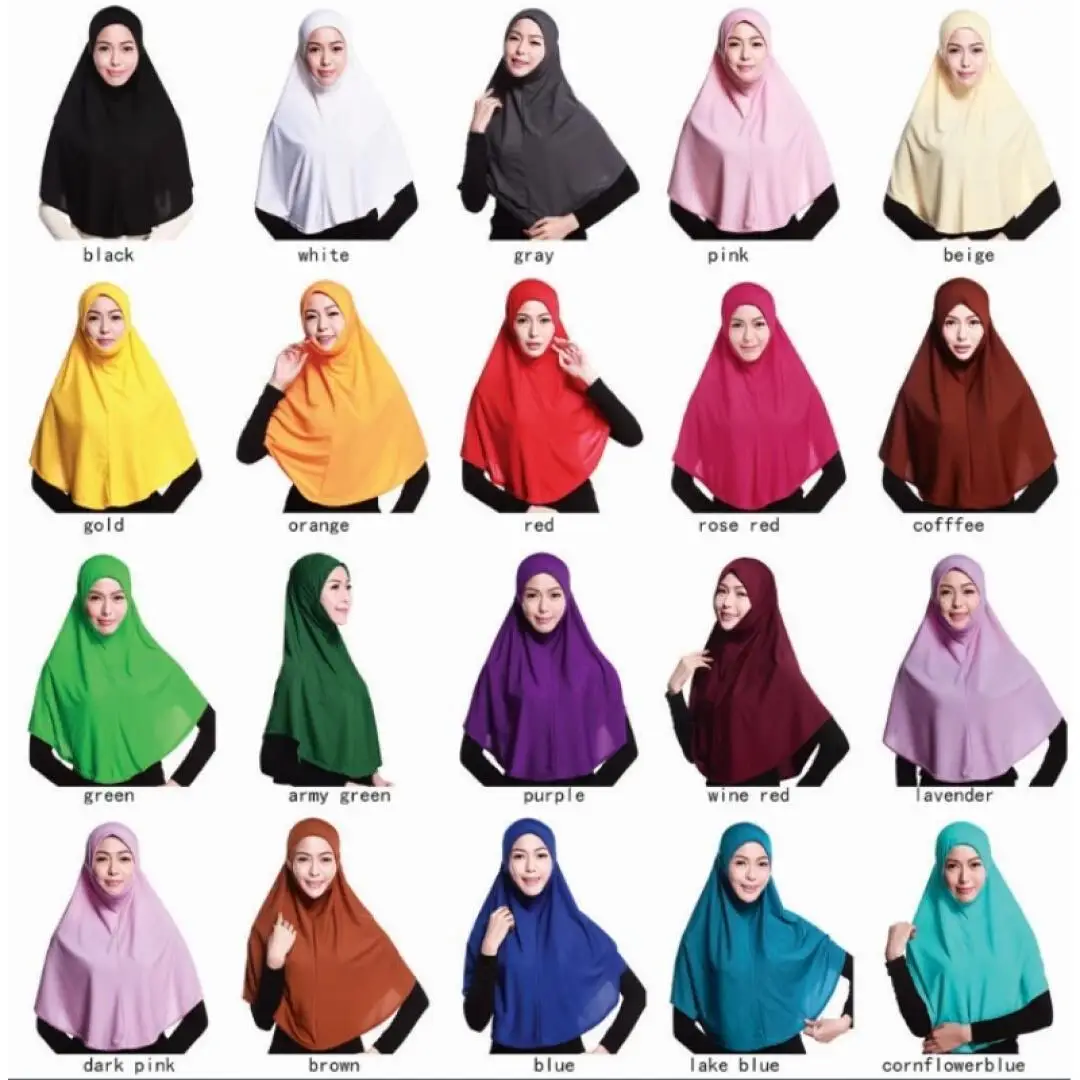 20 Colors Women Hijabs Islamic Chest Cover Scarf Bonnet Full Cover Inner Hijab Cap Lady Muslim