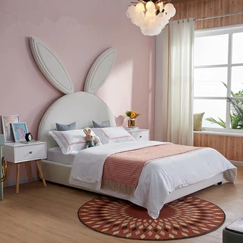 Modern Design Affordable Children Bedroom Furniture Girl Kid Bed Rabbit Headboard Cute Bed Buy Kid Bed Rabbit Headboard Bed Children Bedroom