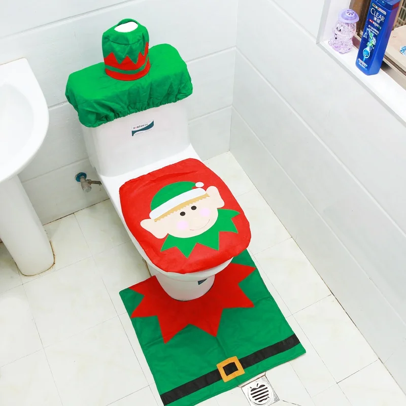 
Fashion Hot Sale Set Three-piece Christmas Snowman Toilet Set 