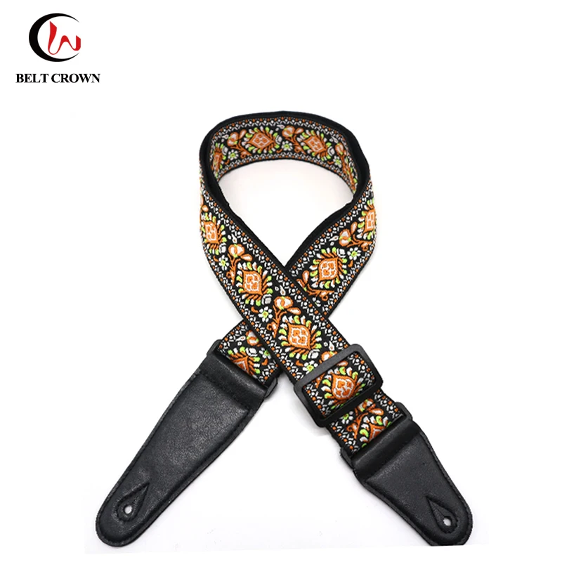 

Fashionable Guitar Strap Embroidery folk Style Electric Guitar Strap, Match your pantone color