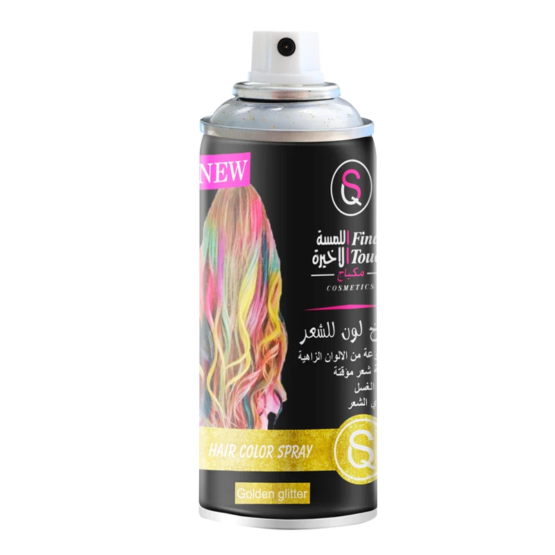 

Best Temporary One Day Sprayable Perfume Hair Dye Neon Color Glitter Spray, Glitter gold,glitter silver,green,coffee,gold,silver,pink,blue,red