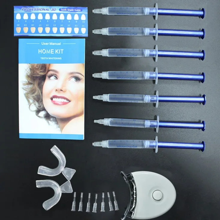 

15set/lot Teeth Whitening Kit Care Oral Hygiene Tooth Whitener Bleaching White With 44% Carbamide Peroxide Free Shipping, Blue white