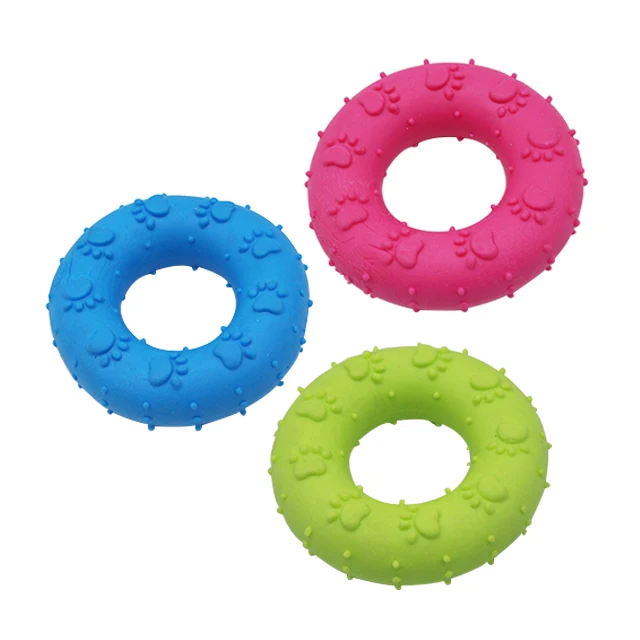 

Wholesale Eco-Friendly Soft Rubber Pet Dog Chew Toy, Blue/green/red
