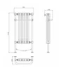 UK Traditional Towel Warmer Radiator Traditional style chrome frame white columns insert towel radiator