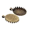 10pcs 30*40mm oval base Time gem tray copper cabochon base setting for necklace jewelry accessories