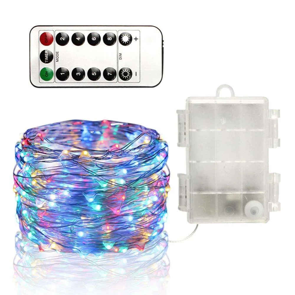 50 LED Colorful Wedding Party Decor Fairy Lights With Remote