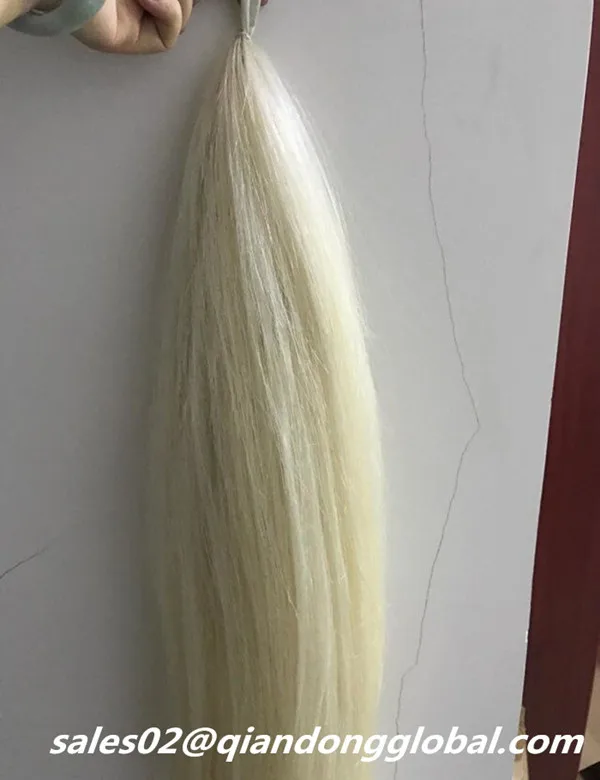 white false horse tail hair