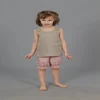 High Quality Kids Clothing Baby Girls Linen Cotton Straps Tops Loose Shorts Matching Set Teen Girls Clothing Set