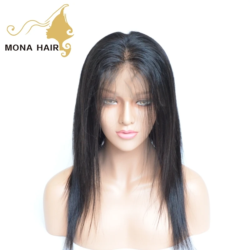 

Full ends cheap and good quality tangle free lace wig hair weave, Natural color