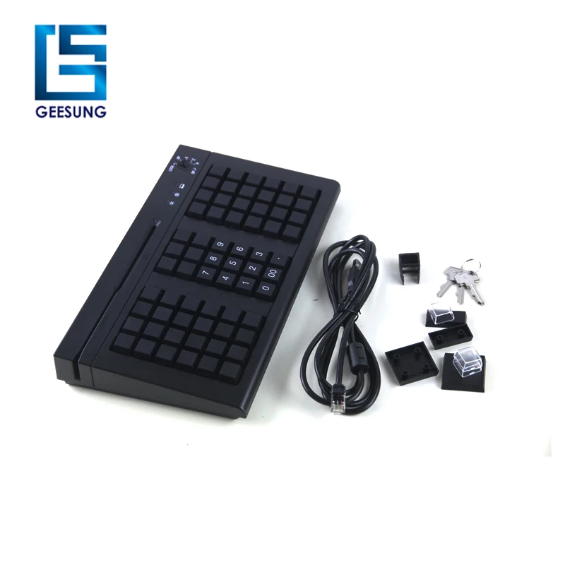 

USB 78 Keys Pos Programmable Keyboard with MSR