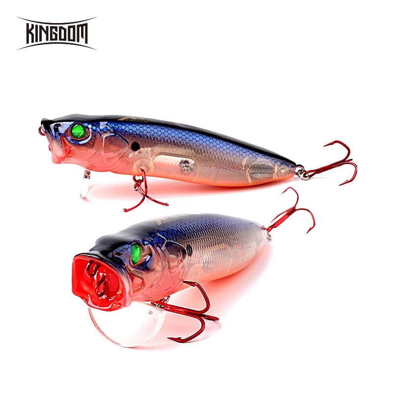 

KINGDOM Model 5367 Topwater Popper 70mm 9.5g /90mm 16g/ 110mm 33g Six Colors Switchable Tongue Plate Fishing Lure