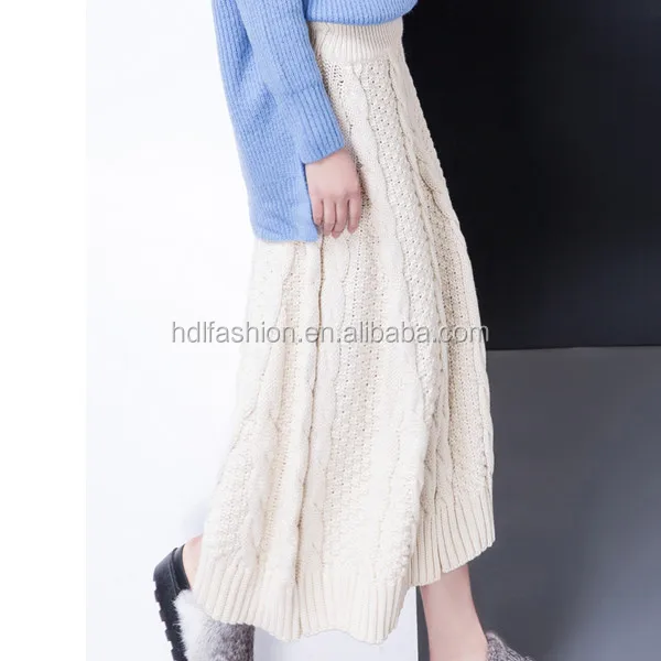 cable knit maxi skirt
