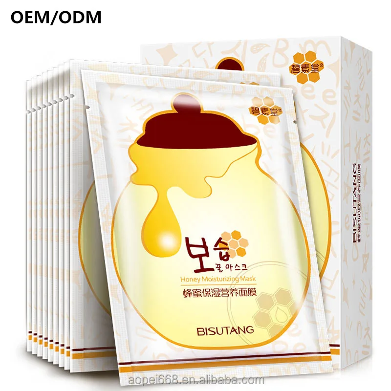 

Best selling anti aging custom facial mask korea honey essence silk face mask, Transparent