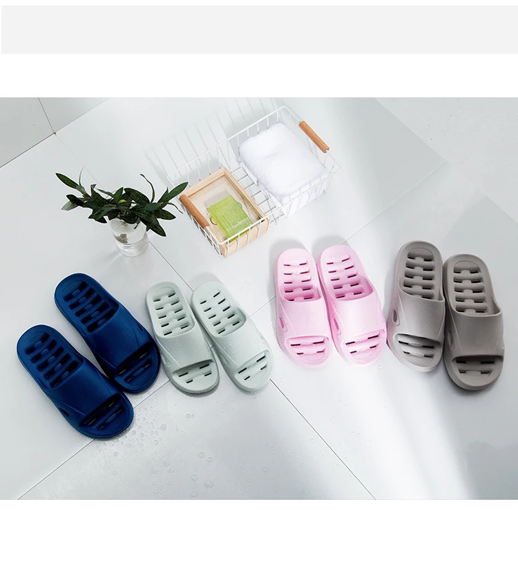Customized Indoor Home Shower Shoes Open Toe Anti-slip Bathroom Sandals ...