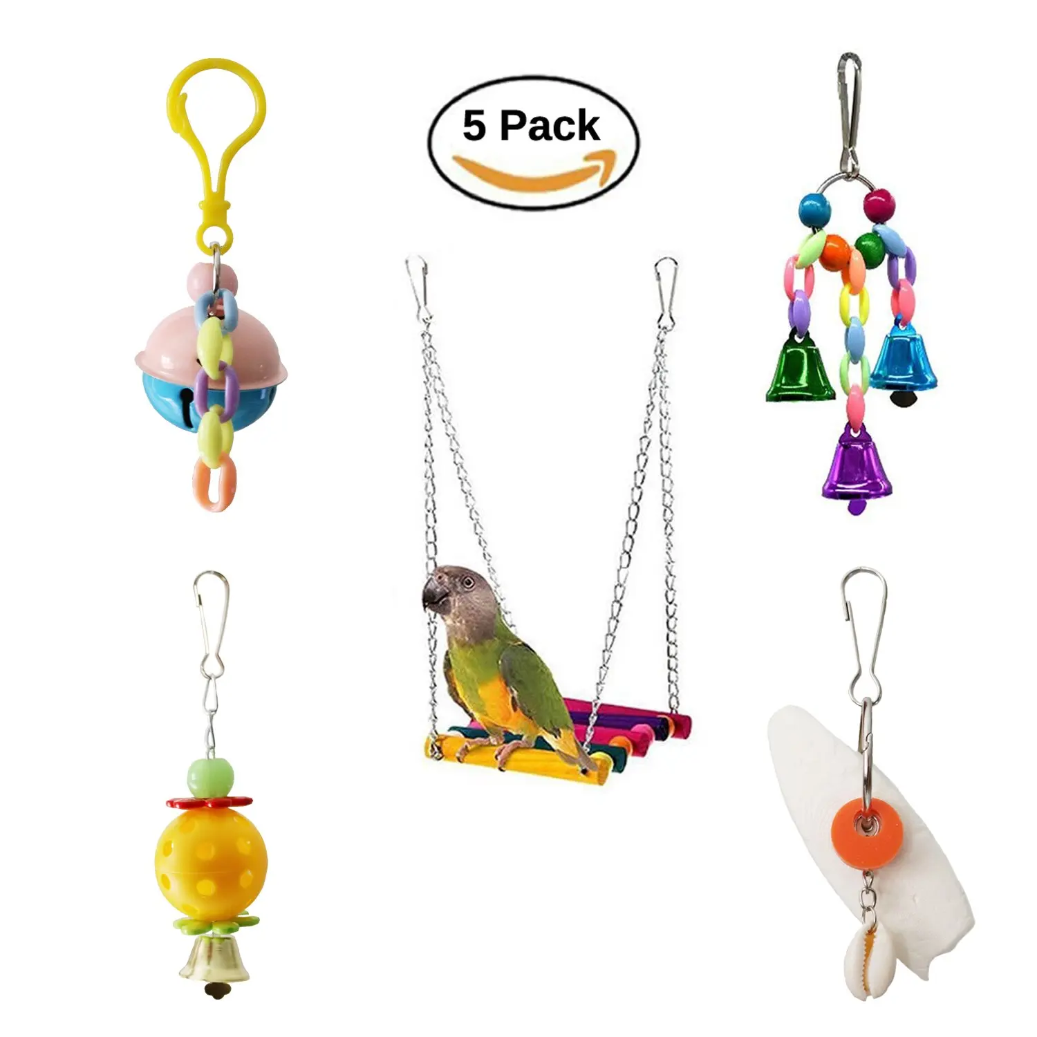 Buy 2pcs Parakeets Bird Swing, Doubletwo Parrot Toys Bird Cage