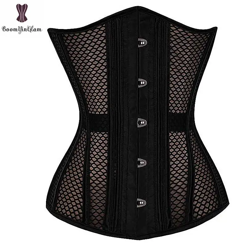 

steel bone hollow out lace corset High Quality Black Color bustier Underbust Panty Waist Trainer Corsets For Women slimming, Black or customized color