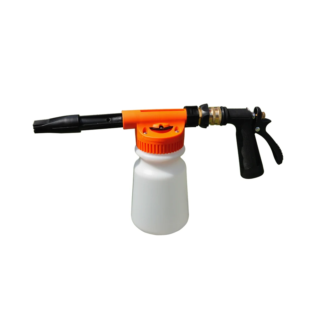 

new arrival foam blaster adjustable ratio car wash foam spray gun, Orange, black and white or customized