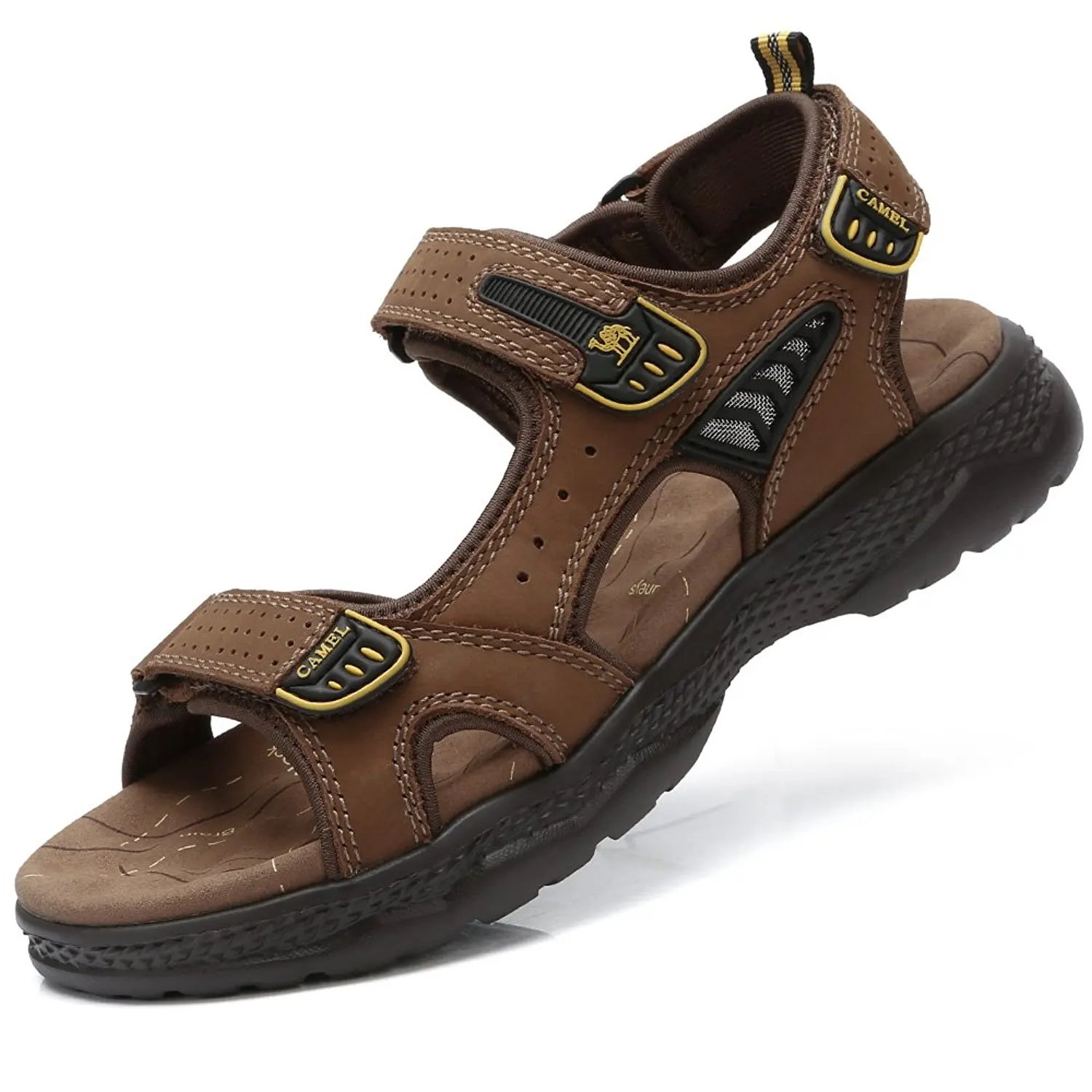 camel crown men's leather sandals