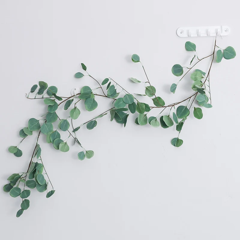

Hot Sale Green Silk Eucalyptus leaves Artificial Eucalyptus Garland For Outdoor Garden Indoor Decoration, N/a