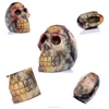2014 Hot sale Custom carved gemstone skulls crazy agate for crafts