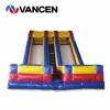 2019 new design large kids outdoor playground games double slip lanes and pool fan supply inflatable used water slides for sale