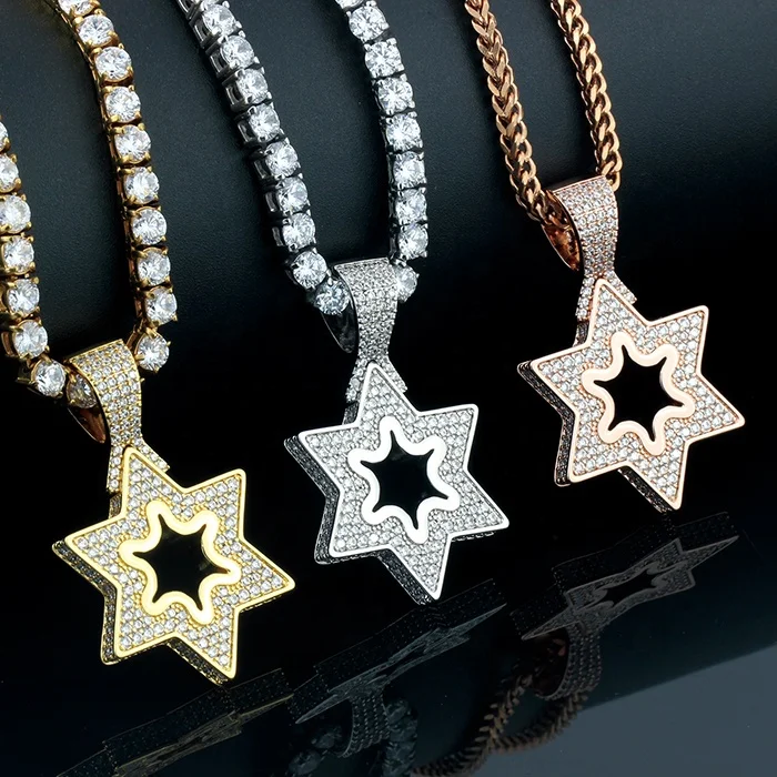 Star Pendant Wholesale Hip Hop Jewelry 