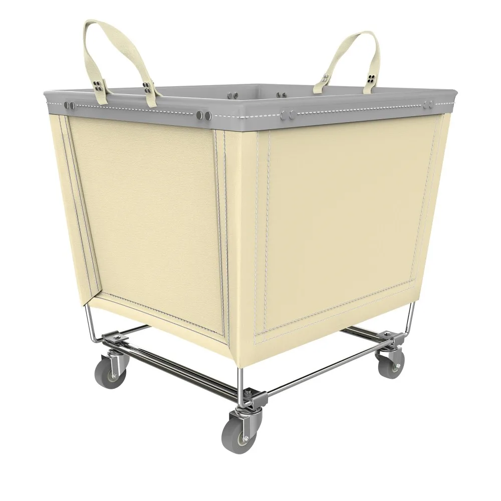 Canvas Trolley Laundry Hamper With Wheels,Rolling Laundry Cart Buy